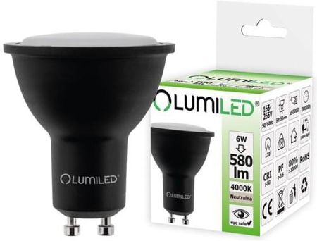 Lumiled Żarówka LED GU10 6W 230V 120° 4000K biała neutralna (724856)