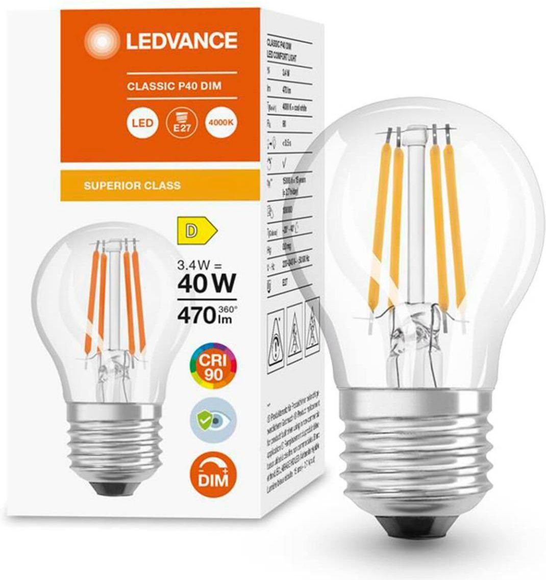 Ledvance Żarówka Led Kulka E27 P45 3 4w 40w 470lm 4000k Neutralna 300