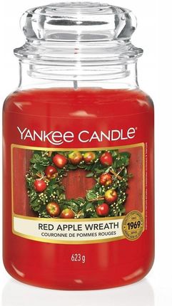 Yankee Candle Świeca Zapachowa Duży Słój Red Apple Wreath 623G 155355