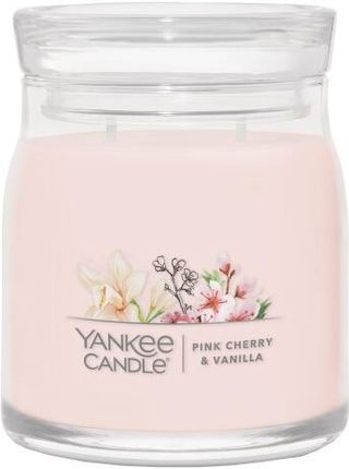 Yankee Candle Świeca Zapachowa W Słoiku Pink Cherry & Vanilla 2 Knoty 368 G 7999452400604