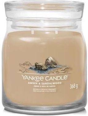 Yankee Candle Świeca Zapachowa W Słoiku Amber & Sandalwood 2 Knoty Singnature 368 G 8293752447439