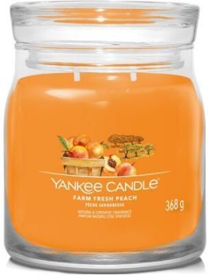 Yankee Candle Świeca Zapachowa W Słoiku Farm Fresh Peach 2 Knoty Singnature 368 G 8303902448324