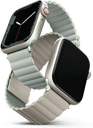 Uniq Pasek Revix Apple Watch Series 4/5/6/7/8/Se/Se2/Ultra 42/44/45Mm. Reversible Magnetic Szałwia-Beżowy/Sage-Beige