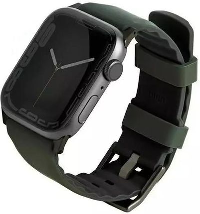 Uniq Pasek Linus Do Apple Watch Series 4/5/6/7/8/Se/Se2/Ultra 42/44/45Mm Airosoft Silicone Zielony/Moss Green