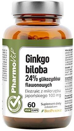 Pharmovit Ginkgo Biloba 24% Glikozydy Flawonowych 60Kaps