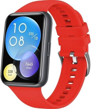 Fixed Silikonowy Pasek Silicone Strap Do Huawei Watch Fit 2, Czerwony