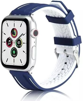 Producenttymczasowy Pasek Do Smartwatcha Beline Solid Silicone Apple Watch 38/40/41Mm Granatowo-Biały Navy/White