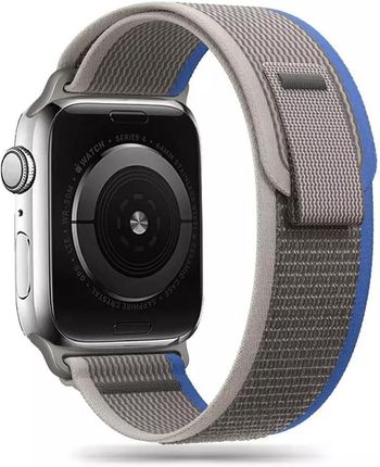 4Kom.Pl Pasek Do Smartwatcha Nylon Band Apple Watch 4 / 5 6 7 8 Se (38 40 41 Mm) Grey/Blue