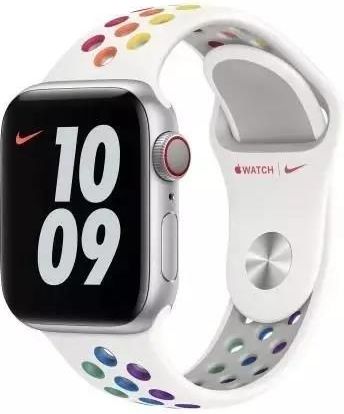 Producenttymczasowy Pasek Apple Watch Myd52Am/A 38/40/42Mm Nike Sport Band Pride Edition Biały/White