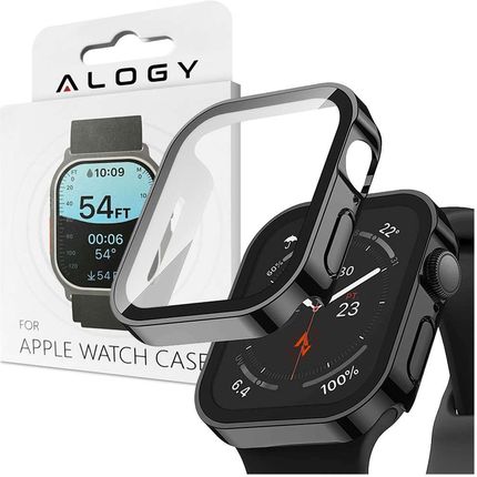 Alogy Obudowa Ochronna Z Szkłem Protector Case 2W1 Nakładka Etui Do Apple Watch 7/8 45Mm Czarna