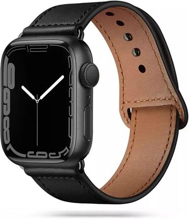 Tech-Protect Leatherfit Apple Watch 4 / 5 6 7 8 Se Ultra (42 44 45 49 Mm) Black