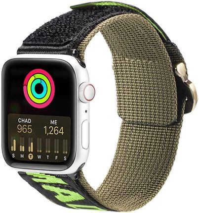 Dux Ducis Strap (Outdoor Version) Pasek Apple Watch Ultra, Se, 8, 7, 6, 5, 4, 3, 2, 1 (49, 45, 44, 42 Mm) Nylonowa Opaska Bransoleta Czarno-Zielony