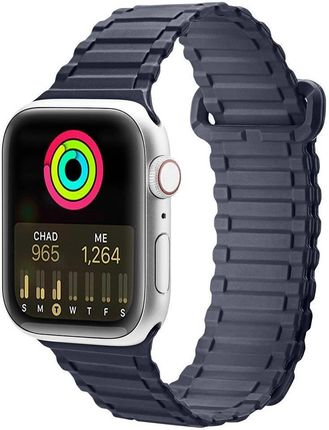 Dux Ducis Strap (Armor Version) Pasek Apple Watch Se, 8, 7, 6, 5, 4, 3, 2, 1 (41, 40, 38 Mm) Silikonowa Magnetyczna Opaska Bransoleta Niebieski