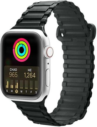 Dux Ducis Strap (Armor Version) Pasek Apple Watch Ultra, Se, 8, 7, 6, 5, 4, 3, 2, 1 (49, 45, 44, 42 Mm) Silikonowa Magnetyczna Opaska Bransoleta Zielo