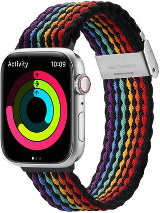 Dux Ducis Strap (Mixture Ii Version) Pasek Apple Watch Ultra, Se, 8, 7, 6, 5, 4, 3, 2, 1 (49, 45, 44, 42 Mm) Pleciona Opaska Bransoleta Dark Stripes