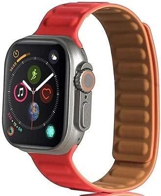 Beline Pasek Magnetic Do Apple Watch 2/3/4/5/6/7/8/Se/Se 2/Ultra (42/44/45/49Mm) Czerwony
