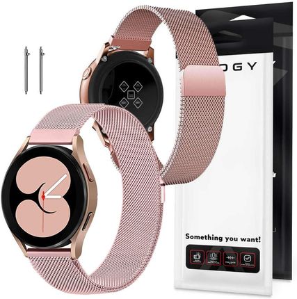 Alogy Bransoleta Uniwersalna Milanese Magnetic Strap Pasek Z Magnesem Do Smartwatcha 22Mm Różowy