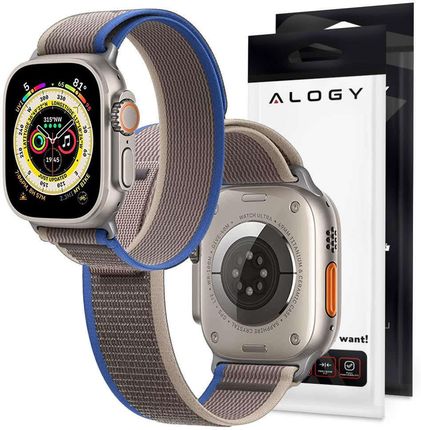 Alogy Pasek Sport Na Rzep Do Apple Watch 4/5/6/7/8/Se/Ultra (42/44/45/49Mm) Niebiesko-Szary