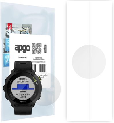 Apgo 1X Folia Hydrożelowa Do Garmin Forerunner 55 - Smartwatch Hydrogel Protection