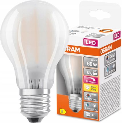 Osram Żarówka Led E27 A60 5,8W 2700K Ściemnialna (4058075602571)