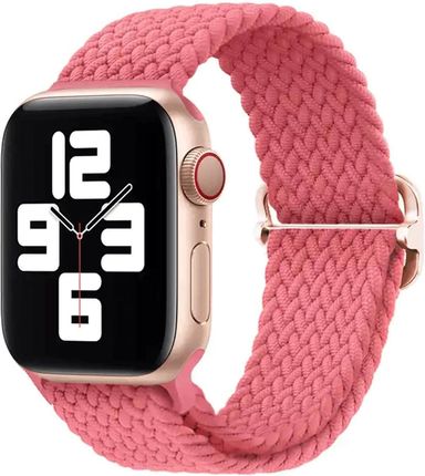 Apgo Pasek Opaska Bransoleta Plecionka Różowy Do Apple Watch 3 4 5 6 7 8 Se 38/40/41Mm