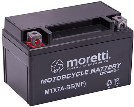 Moretti Akumulator Żelowy Agm Mtx7A-Bs 12V 7Ah Odpowiednik Ytx7A-Bs 5905220805808