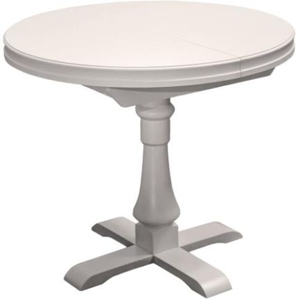 Klasyczny Stół Cezary 100cm + 40cm Biały Okrągły