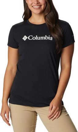 Damski t-shirt z nadrukiem Columbia Trek SS Graphic - czarny