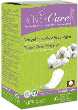 Masmi Silver Care Wkładki Higieniczne O Anatomicznym Kształcie 100% Bawełny Organicznej 30 szt.