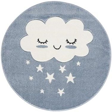 Livone Kids Love Rugs Cloud Round Balu/White R. 133Cm Okrągły