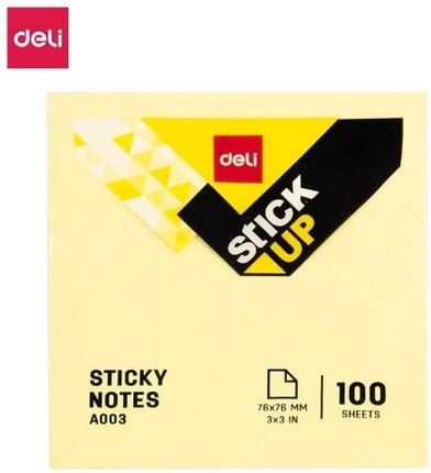 Micromedia Notes Samoprzylepny Deli 76X76Mm 100 Kartek Żółty