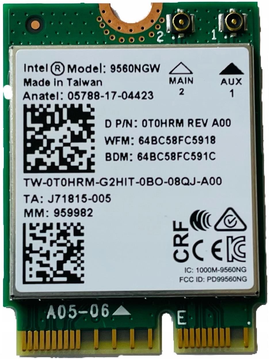 Karta sieciowa Karta sieciowa Intel Bt M.2 9560Ngw T0HRM Karta sieciowa Karta sieciowa Intel Bt M.2 9560Ngw T0HRM