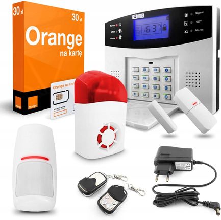 Gomedia Bezprzewodowy Alarm Gsm 1X Pir Syrena Sim Orange Dy30A