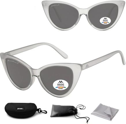 Transparentne damskie okulary przeciwsłoneczne z polaryzacją Kocie Oczy MP71B
