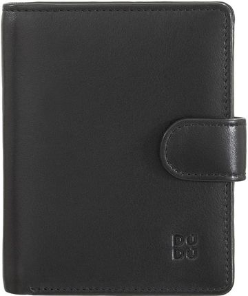 DUDU Purses for Women Genuine Leather Small Bifold Compact Womens Wallet with RFID Protection, Snap Closure and Zipper Pocket