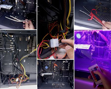 Listwy Led komputera Pc tuning Pilot 2x20cm Rgb - zdjęcie 3
