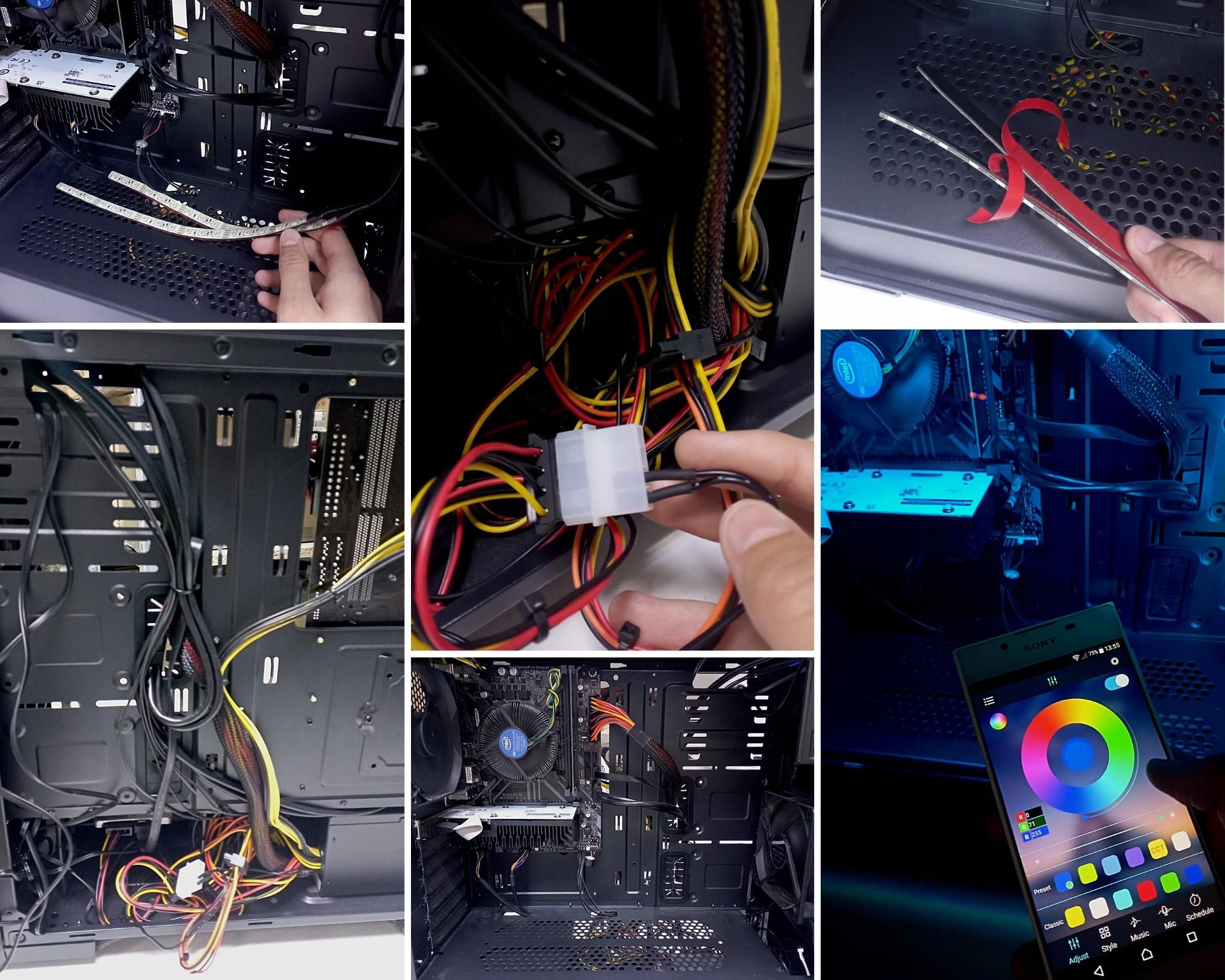 Led do komputera Pc tuning 2x25cm Rgb bluetooth Opinie i ceny na Ceneo.pl