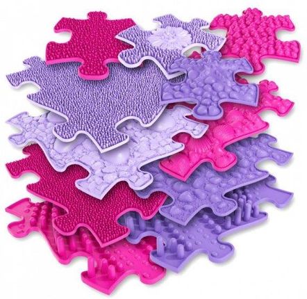 Woopie Mata Sensoryczna Ortopedyczna Puzzle 11 El. Kolor Różowy/Fioletowy