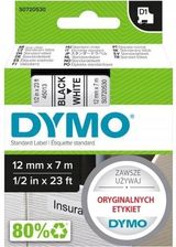 Zdjęcie DYMO Taśma D1 45013 12Mm X 7M Czarny Na Białym (S0720530) - Proszowice