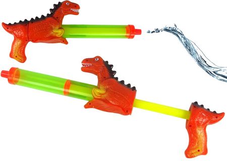 Leantoys Pistolet Na Wodę 40Cm Dinozaur Czerwony