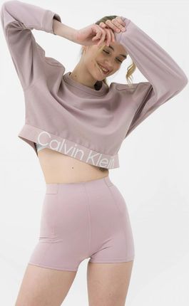 Damska bluza treningowa nierozpinana bez kaptura CALVIN KLEIN WOMEN 00GWS3W303 - różowa