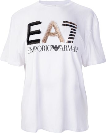 Damska Koszulka z krótkim rękawem Ea7 Emporio Armani Train Logo Series W Tee SS RN 3Rtt36Tjdzz1100 – Biały