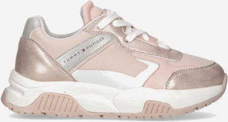 Buty sportowe dla dzieci Tommy Hilfiger Low Cut Lace-up Sneaker T3A9-32743-0579A317 31 Rose Gold/Pink (8052578191835_PL)