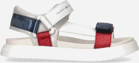 Sandały dziecięce Tommy Hilfiger Velcro Sandal T3A2-32767-0567Y004 31 Blue/White/Red (8052578184035_PL)