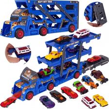 Zdjęcie Malplay Ciężarówka Laweta Tir Z Wyrzutnią Autka 8 Samochodzików - Kostrzyn