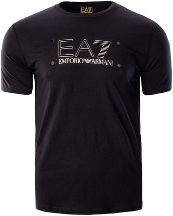 Męska Koszulka z krótkim rękawem Ea7 Emporio Armani Train Gold Label M Tee JS Big Logo 3Rpt20Pjm9Z1200 – Czarny