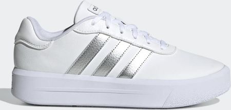 Damskie trampki Adidas Court Platform GV8996 40.5 (7UK) 25,5cm Low Top Cloud Białe/Srebrny Metalik/Białe (5904248842703_EU)