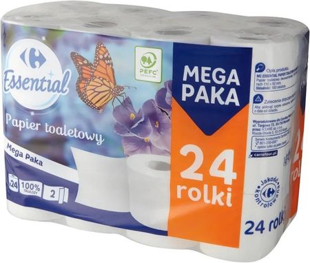 Carrefour Essential Papier toaletowy 24 rolki