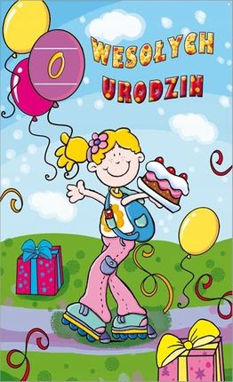 Czachorowski Kartka Urodzinowa Dla Dziewczynki Z Życzeniami Pr8