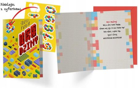 Kukartka Lego Kartka Urodzinowa Dla Fana Klocków Dkp50